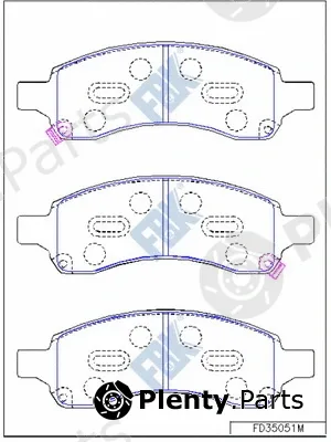 FBK FD35051M — Brake Pad Set, disc brake