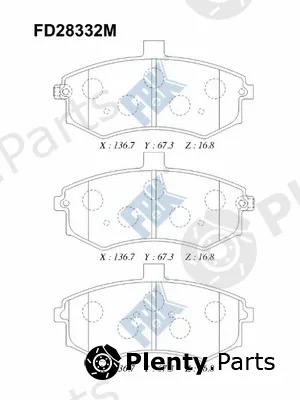 FBK FD28332M — Brake Pad Set, disc brake