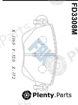FBK FD3308M — Brake Pad Set, disc brake