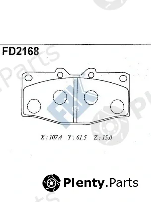 FBK FD2168 — Brake Pad Set, disc brake