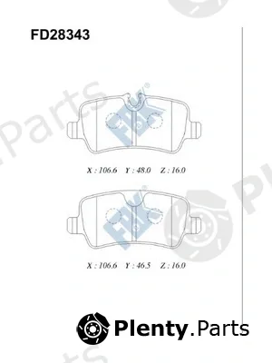 FBK FD28343 — Brake Pad Set, disc brake