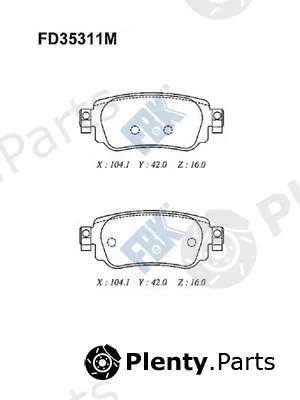 FBK FD35311M — Brake Pad Set, disc brake