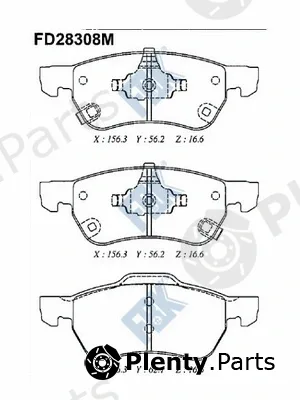 FBK FD28308M — Brake Pad Set, disc brake