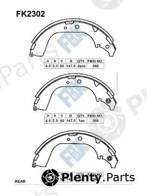 FBK FK2302 — Brake Shoe Set