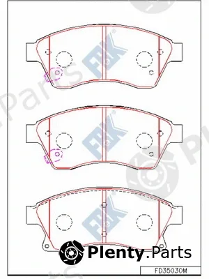 FBK FD35030M — Brake Pad Set, disc brake