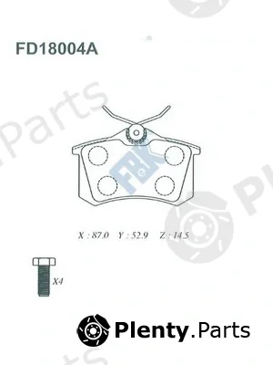 FBK FD18004A — Brake Pad Set, disc brake