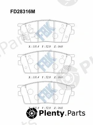 FBK FD28316M — Brake Pad Set, disc brake