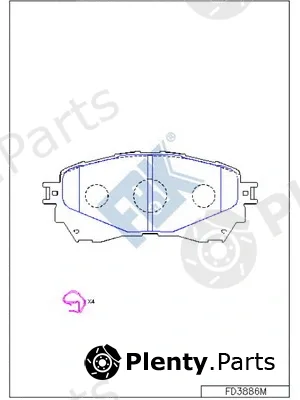 FBK FD3886M — Brake Pad Set, disc brake