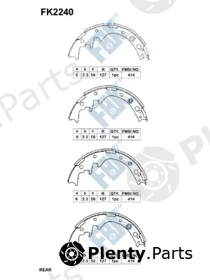 FBK FK2240 — Brake Shoe Set