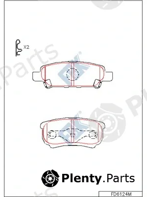 FBK FD6124M — Brake Pad Set, disc brake