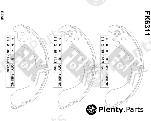 FBK FK6311 — Brake Shoe Set