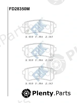 FBK FD28350M — Brake Pad Set, disc brake