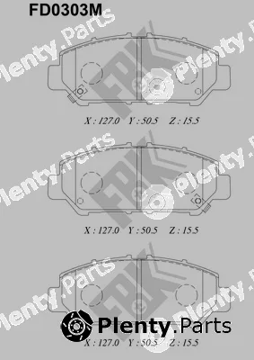 FBK FD0303M — Brake Pad Set, disc brake