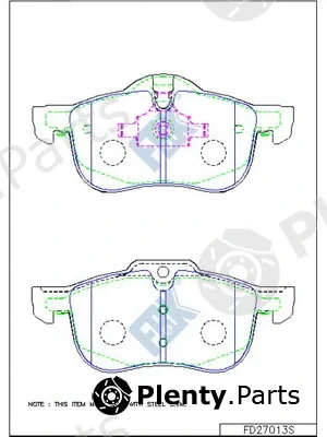 FBK FD27013S — Brake Pad Set, disc brake