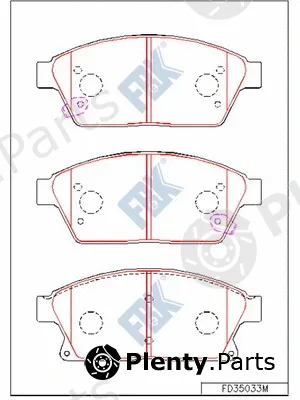 FBK FD35033M — Brake Pad Set, disc brake