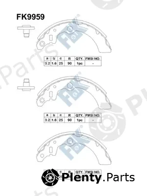 FBK FK9959 — Brake Shoe Set