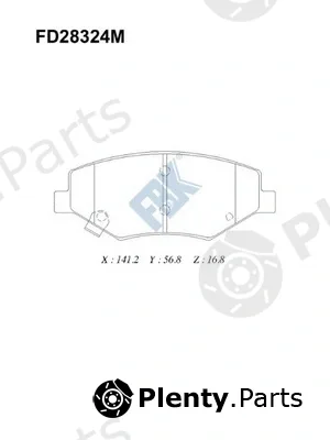 FBK FD28324M — Brake Pad Set, disc brake