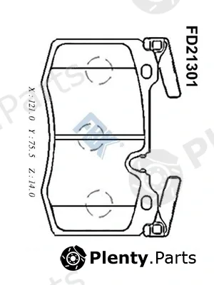 FBK FD21301 — Brake Pad Set, disc brake