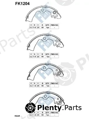 FBK FK1204 — Brake Shoe Set