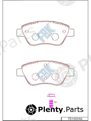 FBK FD16004A — Brake Pad Set, disc brake