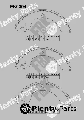 FBK FK0304 — Brake Shoe Set