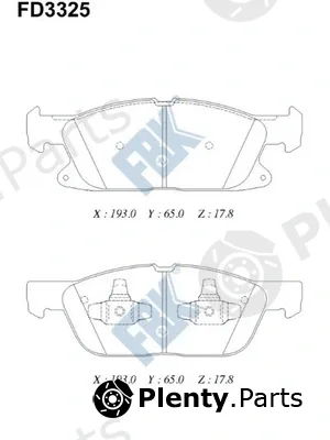 FBK FD3325 — Brake Pad Set, disc brake