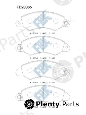 FBK FD28365 — Brake Pad Set, disc brake