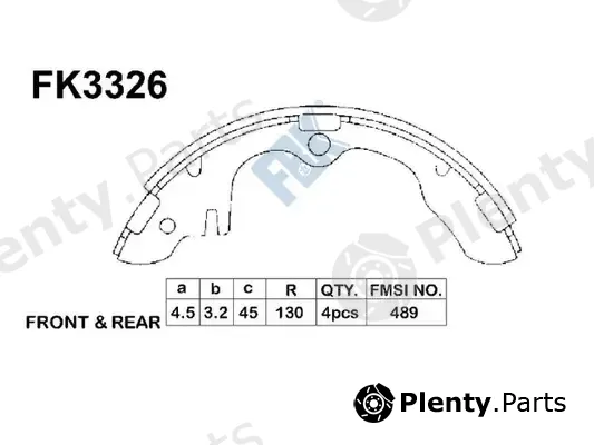 FBK FK3326 — Brake Shoe Set