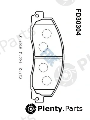 FBK FD30304 — Brake Pad Set, disc brake