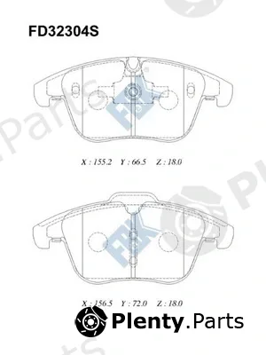 FBK FD32304S — Brake Pad Set, disc brake