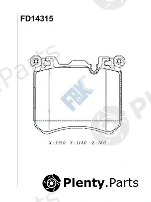 FBK FD14315 — Brake Pad Set, disc brake