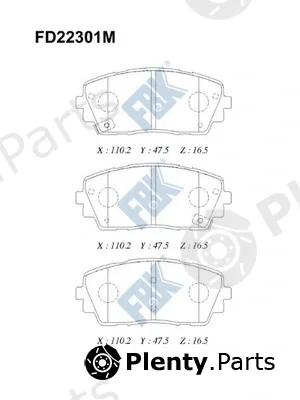 FBK FD22301M — Brake Pad Set, disc brake