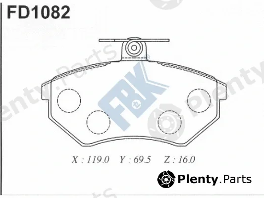 FBK FD1082 — Brake Pad Set, disc brake