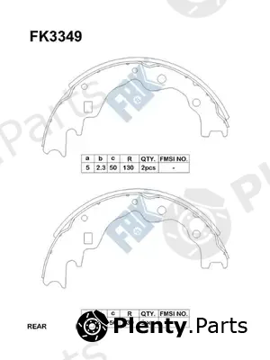 FBK FK3349 — Brake Shoe Set