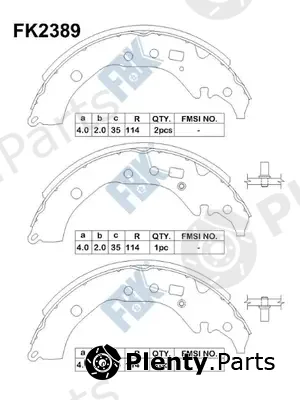 FBK FK2389 — Brake Shoe Set