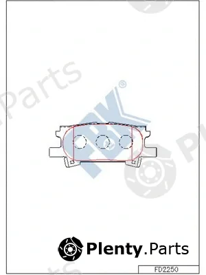 FBK FD2250 — Brake Pad Set, disc brake