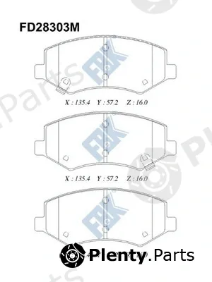 FBK FD28303M — Brake Pad Set, disc brake