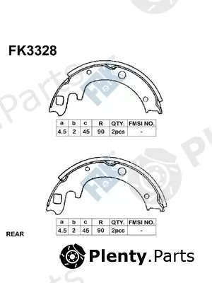 FBK FK3328 — Brake Shoe Set