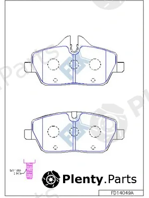 FBK FD14049A — Brake Pad Set, disc brake