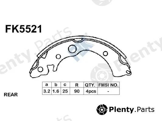 FBK FK5521 — Brake Shoe Set
