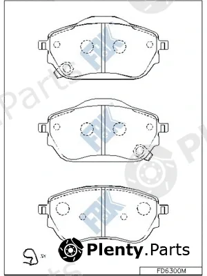 FBK FD6300M — Brake Pad Set, disc brake