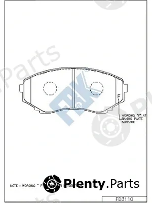 FBK FD3110 — Brake Pad Set, disc brake