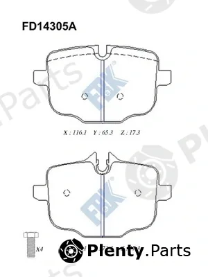 FBK FD14305A — Brake Pad Set, disc brake