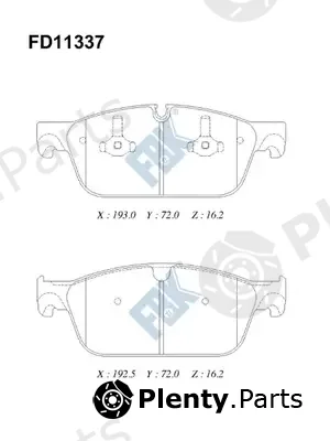 FBK FD11337 — Brake Pad Set, disc brake