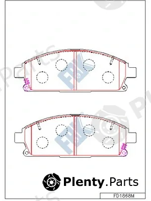 FBK FD1868M — Brake Pad Set, disc brake
