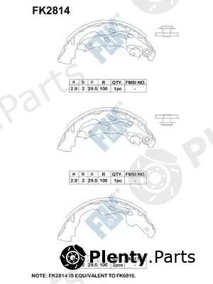 FBK FK2814 — Brake Shoe Set