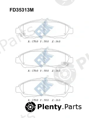 FBK FD35313M — Brake Pad Set, disc brake