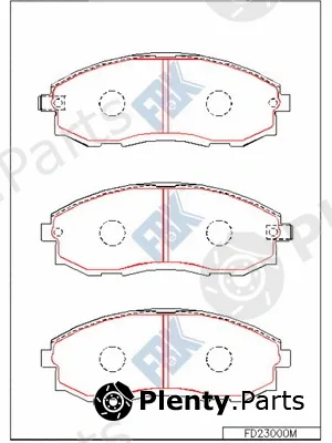 FBK FD23000M — Brake Pad Set, disc brake