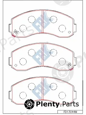FBK FD13044M — Brake Pad Set, disc brake