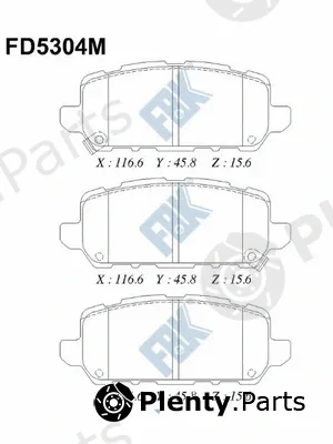 FBK FD5304M — Brake Pad Set, disc brake